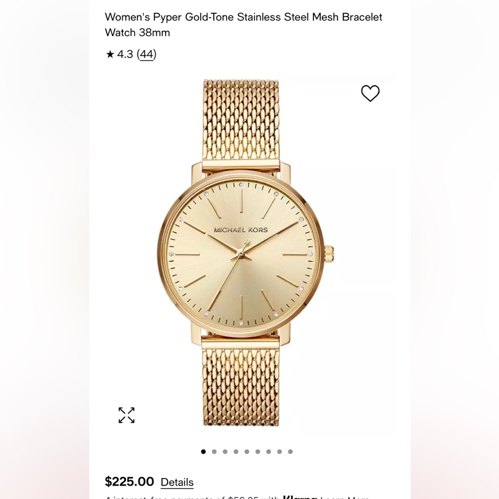 Michael Kors Gold Mesh Women's Watch